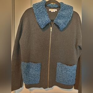 Boden Full Zip Wool Sweater US 10-12